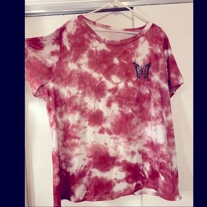 Shein- tie dye butterfly tshirt